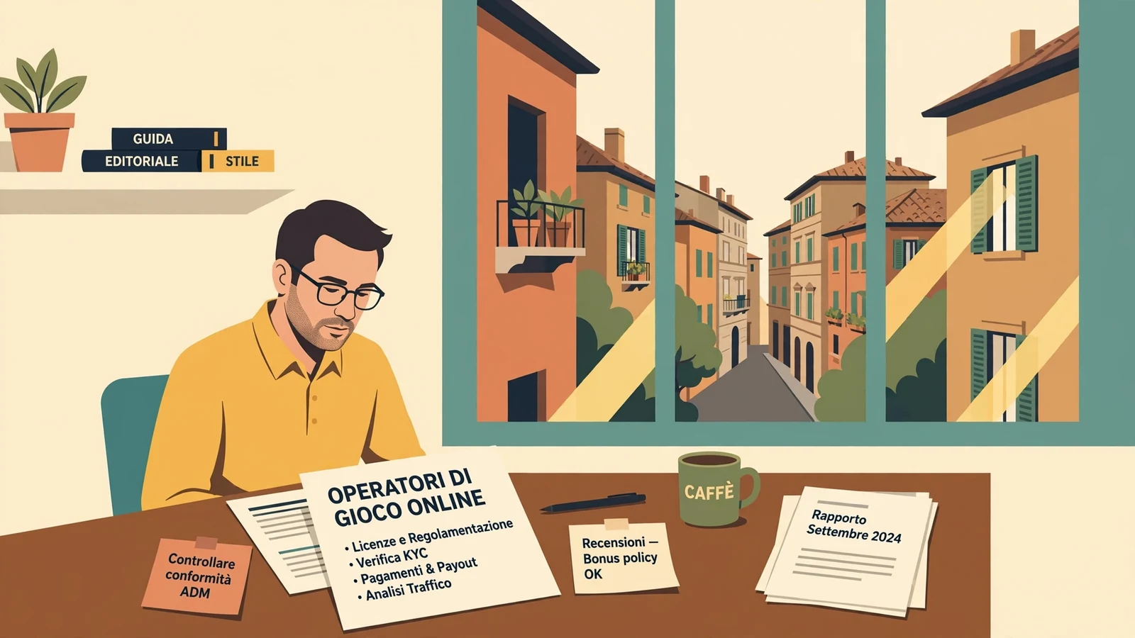 Editor italiano al lavoro con documenti su giochi online